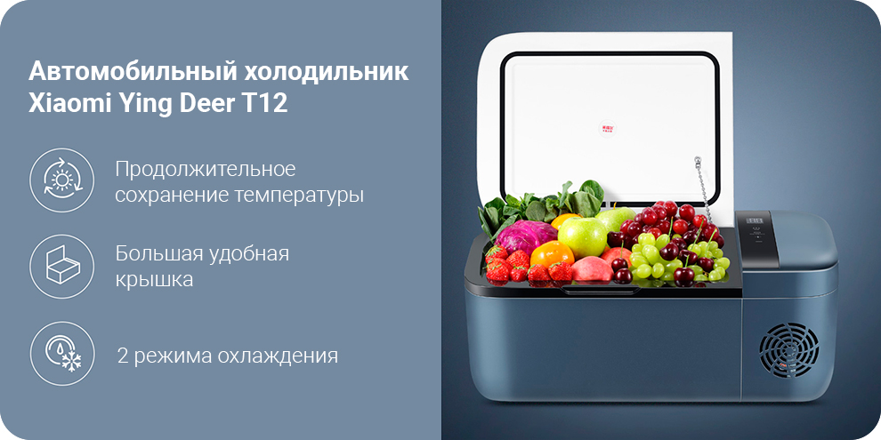 Переносной автомобильный холодильник Xiaomi Ying Deer T12