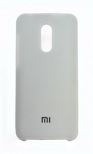 Силиконовый чехол с матовой текстурой для Redmi 5 Plus (Белый) — фото